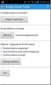 She then proceeded to empty the trash. Delete All Emails In Your Gmail Trash Folder From Android