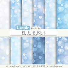 Bokeh Digital Paper Blue Bokeh Winter Colors Blue Bokeh Backgrounds In Sparkling Light Blue To Bright Blue Sparkl Blue Bokeh Digital Paper Printable Designs