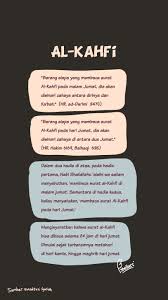 Berikut bacaan surah al kahfi, latin, dan terjemahnya. Reminder Al Kahfi Time Kutipan Agama Kutipan Quran Kutipan Doa