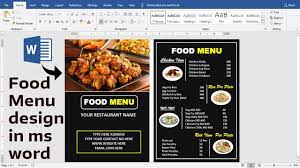 But a menu might be one of the most essential visuals, and using a premium option is a significant advantage. Food Menu Design Using Ms Word Ready To Print How To Make Restaurant Menu Card Design Ms Word Youtube