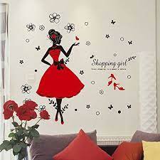 Fashion Diy Dressy Girl Wall Stickers Home Bedroom Living Room Tv Wall Decor Art Nn Check This Awesome P Girls Wall Stickers Girls Room Decor Tv Wall Decor