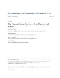Pdf The Domain Name System Past Present And Future