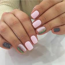 маникюр на короткие ногти фото дизайн 2017 гель лак Beautiful Nails 2017 Broken Glass By Shellac Broken Glass On Short Nails Fashion Ombre Nails Gradient Manicure For A S Pink Nails Ombre Nails Fashion Nails