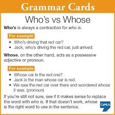 Who S Versus Whose Gramatica Inglesa Vocabulario En Ingles Clase De Ingles