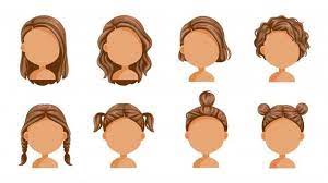Beautiful Hairstyle Little Girl Hairstyles Hair Illustration Curly Hair Styles
