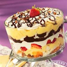 Banana Split Trifle Smucker S Trifle Recipe Trifle Bowl Recipes Desserts