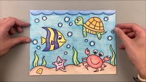 Easy to draw under the sea animals; Under The Sea Drawing Tutorial Youtube