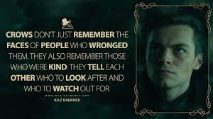 Crows don't just remember the faces of people who wronged them. They also  remember those who were kind. They tell each other who to look after and  who to watch out for. –