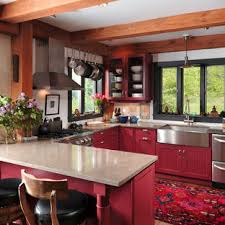 rustic red kitchen pictures & ideas