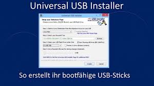 A problem can arise that the boot loader can be installed in the wrong place. Universal Usb Installer Download Boot Stick Erstellen