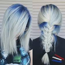 Blonde Hair With Blue Roots Fishtailbraid Icyblonde Hair Dye Colors Roots Hair Blonde Hair With Roots