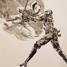 Joe, 50th anniversary, arashikage clash action figure set (snake eyes vs storm shadow), 3.75 inches. Brizl Art 1000toys Snake Eyes Vs Storm Shadow I So Want To