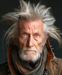 Vintage western portrait of elderly man