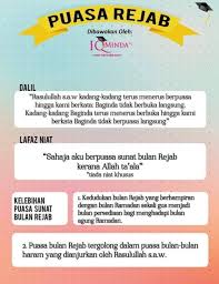 Bacaan niat puasa rajab ini harus di ucapan setiap akan melaksanakan puasa bulan rajab, jangan sampai lupa serta di bacakan pada malam hari atau sebelum datangnya waktu puasa misalnya sebelum waktu shubuh. Facebook