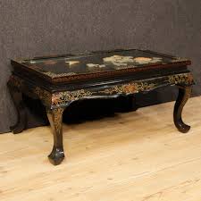 Mirabelle chinoiserie coffee table by ethan allen. French Lacquered Gilded And Painted Chinoiserie Coffee Table