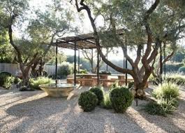27 Beautiful Garden Designs With Olive Trees Gardenoholic Pea Gravel Patio Gravel Patio Gravel Landscaping