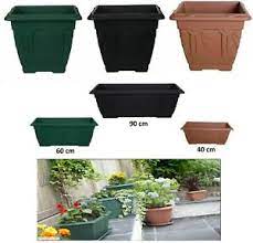 The terracotta and slate colours are now made from 95% recycled plastic. Plastic Square Rectangular Venetian Plant Flower Pot Pots Planter Container New Ebay