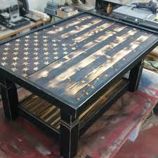 The lifting tops also makes it more convenient to do work on the couch. Rustic Flag Coffee Table Ryobi Nation Projects