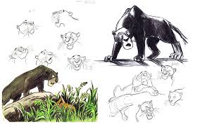Story And Character Sketches Of Bagheera From Disney S The Jungle Book Animation Art Character Sketches Art Background