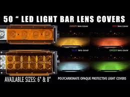 8 Off Road Led Light Bar Lens Cover Colored Super Bright Leds
