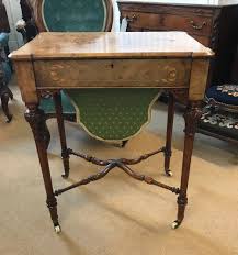 Victorian Inlaid Walnut Work Table Work Table Table Antique Work Table