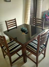 Shop for vintage wood dining tables at auction, starting bids at $1. Beautiful Pure Teakwood Dining Table With Glass Top With 4 Chairs Apnacomplex Classifieds