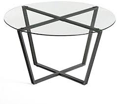 Amazon Com Mango Steam Metro Glass Coffee Table Clear Top Black Base Kitchen Dining Coffee Table Cool Coffee Tables Glass Dining Table