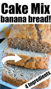 Cake Mix Banana Bread In 2020 Cake Mix Banana Bread Banana Recipes Overripe Easy Banana Bread Recipe