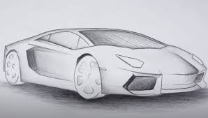 The simplest way is to draw a 2d tutorial on how to draw a supercar: How To Draw A Lamborghini Aventador Super Car Drawing