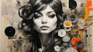 Melody of Contours: A Harmony in Charcoal and Blooms by Harmony Wall Art