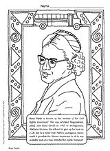 History month quotes black history month pictures. Rosa Parks Coloring Page Printable Pre K 5th Grade Familyeducation Com Black History Activities Black History Month Printables Black History Month Crafts
