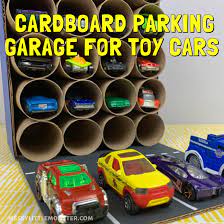 Truck patterns cardboard trucks are durable, easy to make and fun to play. Diy Toy Car Storage Cardboard Parking Garage Messy Little Monster