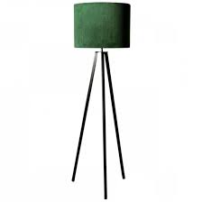 lt luce vloerlamp callas zwart kap velours forest green in 2020 vloerlamp lampenkap zwart