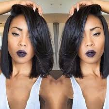 Medium bob hairstyles with a tapered silhouette work best for fine and medium textured straight hair. Black Short Shoulder Length Straight Hairstyles Novocom Top