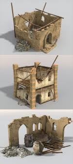 Desert Ruins 3d Models Environments This Package Contains 20 Models 43 Models Including Lod Stages To Create A Destroyed Deser Concrete Garden 3d Model Ruins