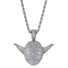2020 Hot Sale Mens Ice Hip Hop Jewelry Cz Paved Migos Same Design Cartoon Yoda Pendant Necklace Buy Jewelry Ice Hip Hop Migos Jewelry Yoda Necklace Product On Alibaba Com