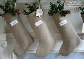 Christmas stockings are extremely traditional and you can see a couple of them in almost any house, especially those that have a fireplace because that's where christmas stockings belong. Eab Designs Burlap Christmas Stockings Pre Holiday Price