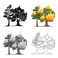 Bakan pakdemirli, marmaris'te kahramanlarımız büyük bir özveri ile yangına müdahale ediyorlar. Forest Fire Vector Icon In Cartoon Style For Web Royalty Free Cliparts Vectors And Stock Illustration Image 77326605