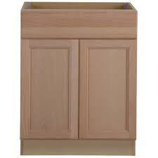 Easthaven Shaker Assembled 27x34 5x24 In Frameless Base Cabinet With Drawer In Unfinished Beech Eh2735b Gb The Home Depot