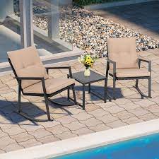 Bistro Furniture Set 2 Rocking Chairs
