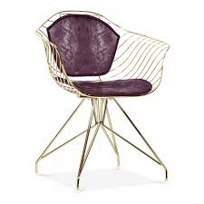 Gold finish kitchen & dining room chairs : Gold Moda Wire Metal Dining Armchair Cd6 Designer Dining Furniture