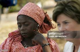 US First Lady Laura Bush , Principal Fatima Baba Goni and Nigerian... News  Photo