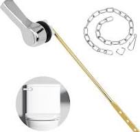 Kit de substituição de alça de vaso sanitário, alça de descarga universal,  alavanca de viagem de tanque de vaso sanitário de liga de zinco com suporte  ...