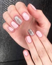 Light pink coffin nails with rose gold glitter #inlove #acrylicnails. Short Coffin Acrylic Nails Baby Pink One Accent Nail Has Silver Sparkles And The The Short Nails Featured Here Are A Vibrant Pink Shade