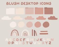Blush Tone Desktop Folder Icons Mac Windows Bundle Etsy Desktop Icons Folder Icon Book Icons