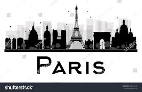 Black And White Skyline Paris City Skyline Black And White Silhouette Vector Illustration Simple Flat Concept For Tourism Presentation Banner Placard Paris City City Skyline Paris