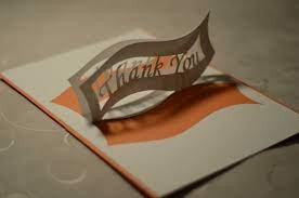 Thank you pop up cards. Thank You Pop Up Card Ribbon Tutorial Creative Pop Up Cards Pop Up Card Templates Pop Up Cards Love Pop Up Cards