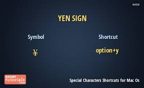 Keyboard Shortcut For Yen Symbol In Mac Os ¥ (alt+ 0165) from your keyboard, using the numeric keypad. short tutorials