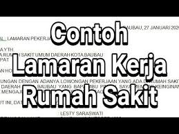 Lamaran pekerjaan kepada yth., manajer tim ahli pemasaran pt. Contoh Surat Lamaran Kerja Di Rumah Sakit Klinik Ms Word Doc Youtube
