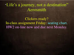Aerosmith Clickers Ready In Class Assignment Friday